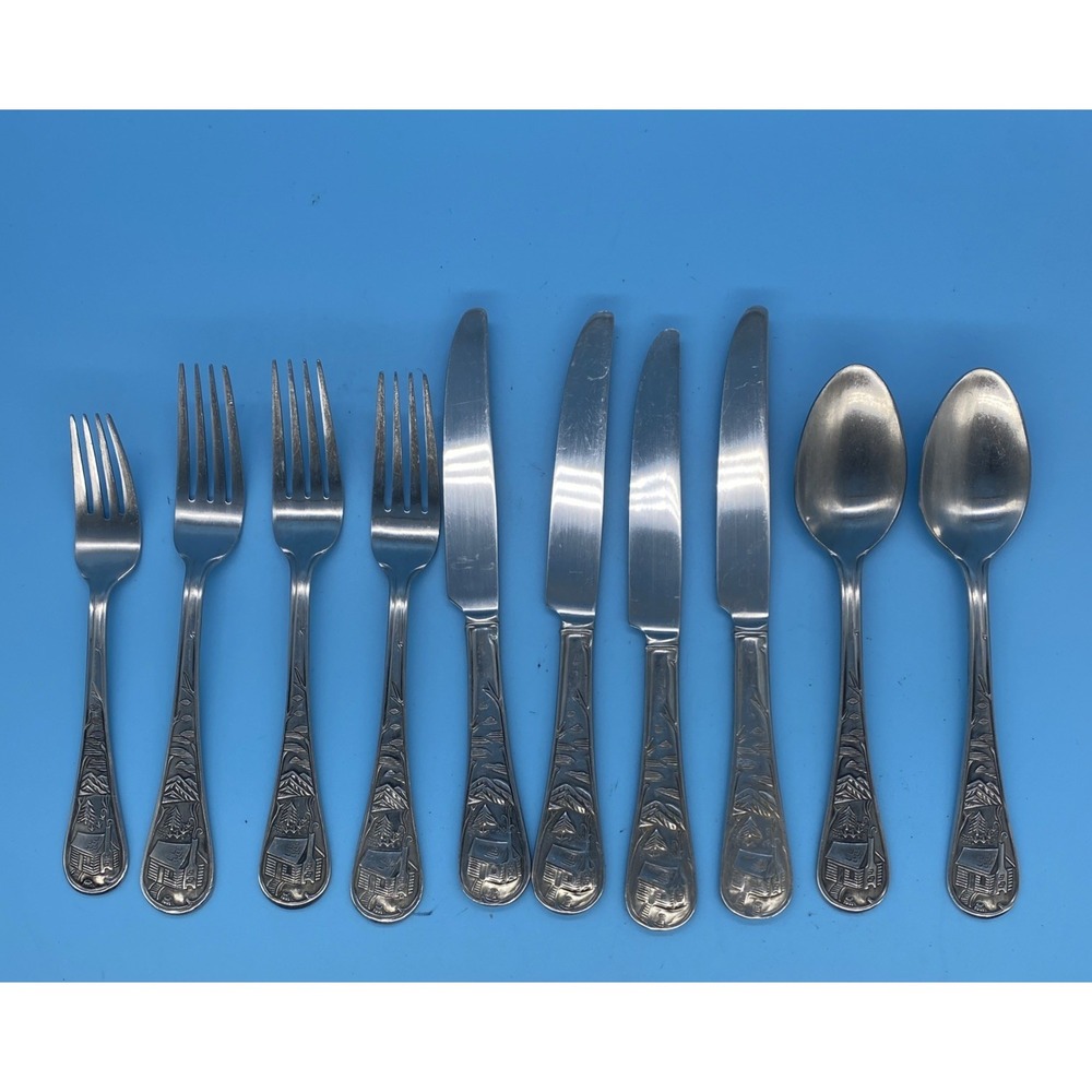 Cambridge CABIN Stainless Steel Flatware Lot Of 11 pieces Knives Spoons Forks
